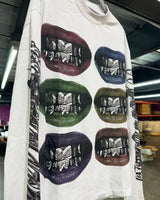 European and American Hip-hop Rock Big Mouth Print Oversized Long-sleeved Y2k Harajuku Retro Fashion Versatile Couple Pullover