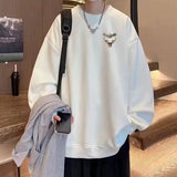 Dove Of Freedom Graphic Printed Men's Crewneck Hoodies Hip Hop Fashion Pullover Sweatshirts Hombre Y2K