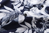 Dark Icon Skeleton Floral Men's Shirt Summer Vintage Shirts for Men Male Top