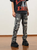 destroy distressed ripped denim jean pants new fashion biker jeans streetwear slim pants jogger y2k mens jeans skinny jeans men streetwear sweatpants