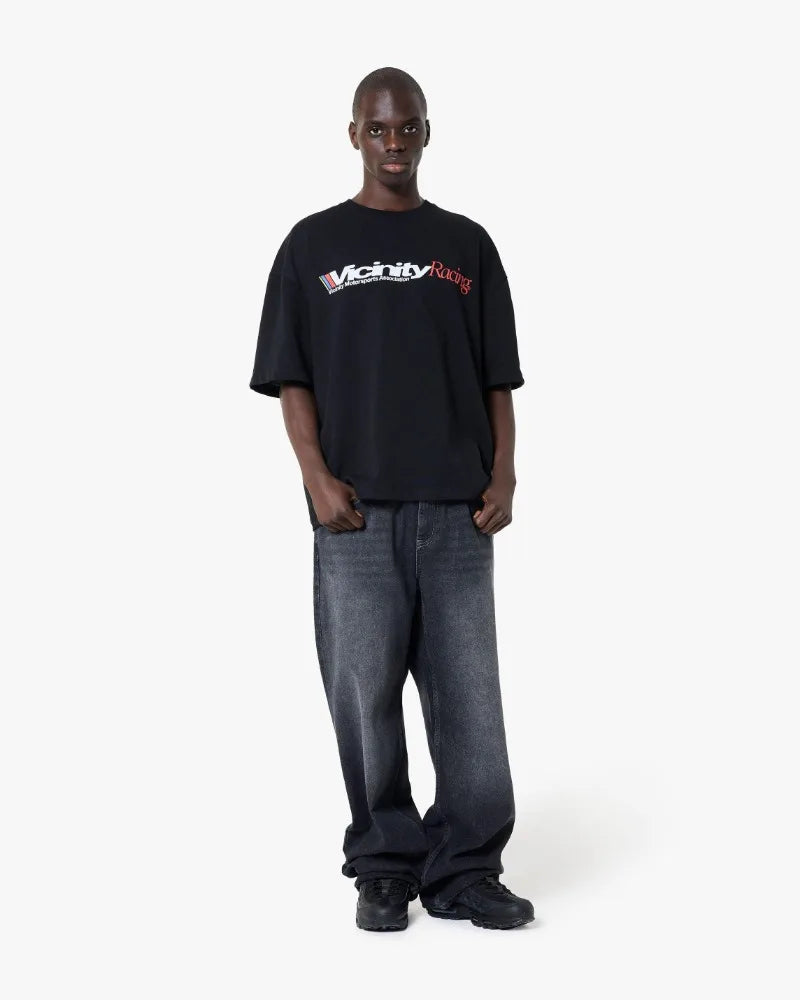 Trapwear Graphic tee – European And American New Racing Letter Printed Oversized Sh