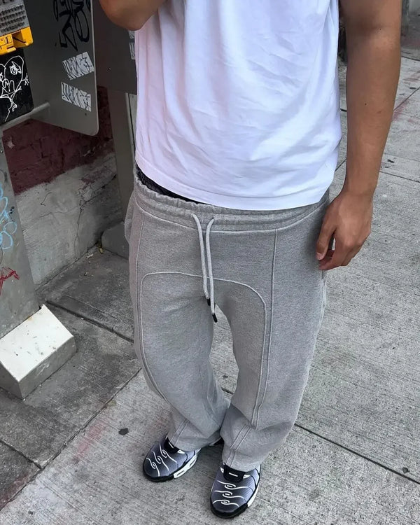 2024 high street trendy straight casual pants american harajuku retro splicing oversized sweatpants men personalized streetwear 1 streetwear sweatpants