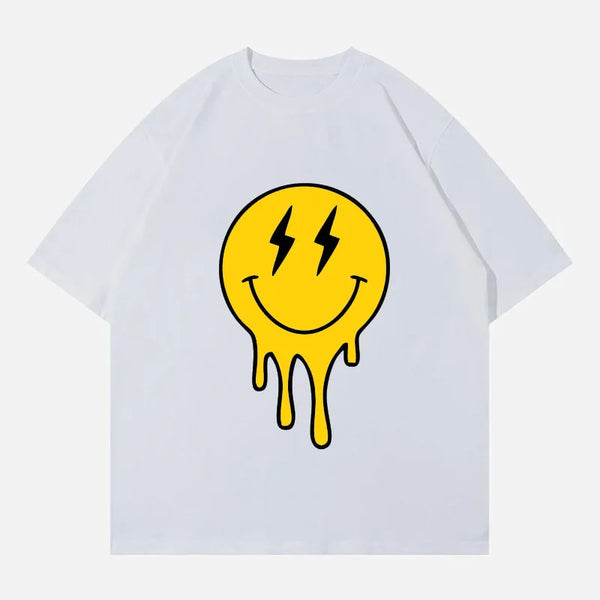 sadcore glitch manga tee with pastel distortion and chaos lines