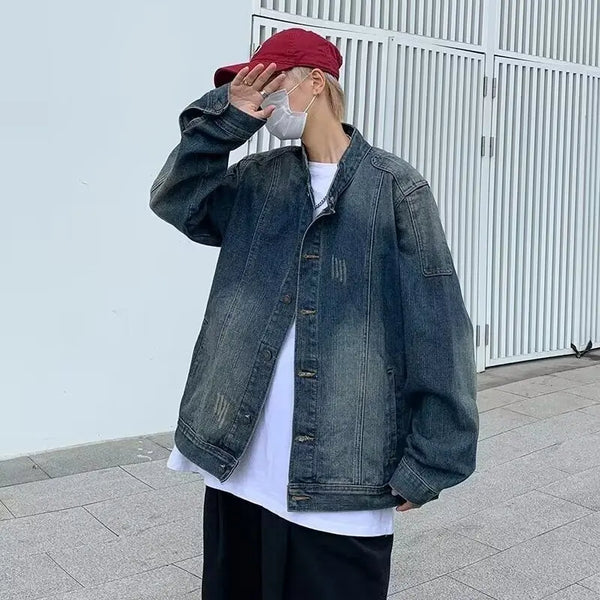 grunge street bomber, modern fit for men, oversized fit
