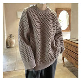 varsity flame knitwear, statement sweater, cozy knitwear for men, oversized grunge aesthetic winter top