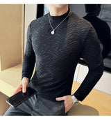 Cyberpunk Crying character – Semi Turtleneck Stretch Slim Fit T Shirt Men Long Sleeve Thi