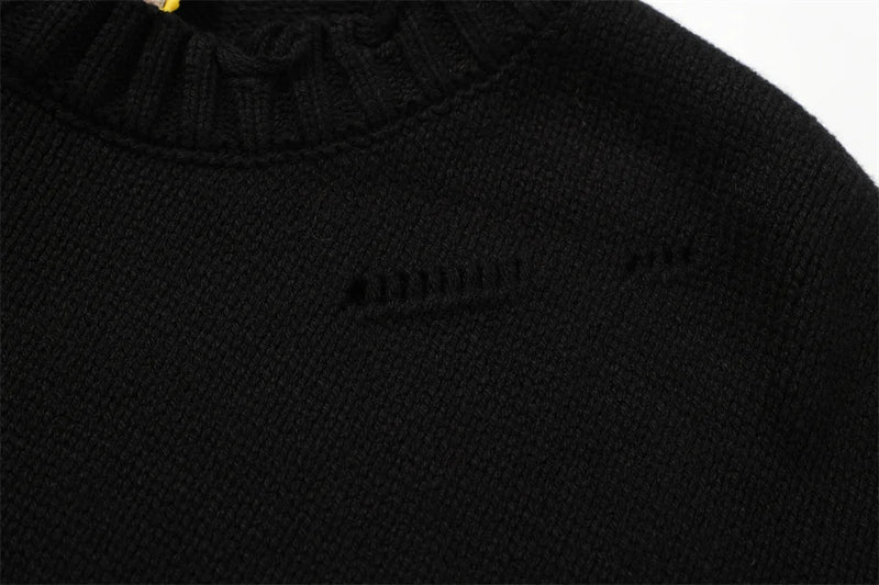 grunge oversized flame jumper built for warmth and edge, essential for winter street style, men’s streetwear clothing piece f