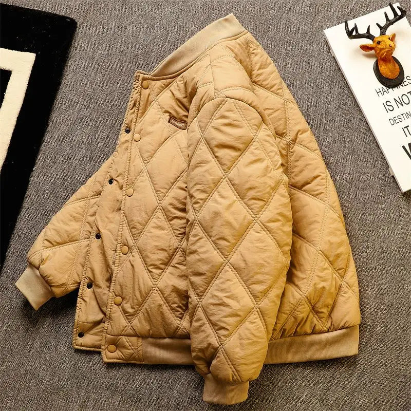 Japanese High Street Men and Women Winter Trendy Personalized Baseball Jacket Thick Jacket Couple Loose Retro Harajuku Top y2k