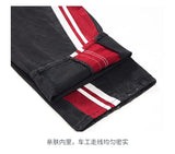 men streetwear fashion side splice hip hop loose casual wide leg straight baggy jeans pant cityboy jeans pants trousers unique jeans style 2605