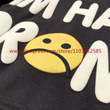 American Heavyweight Vintage Long Sleeved Fleece Hooded Sweatshirt Wit