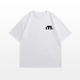 Skatercore Chrome print – Hip Hop Street Personality Letter Print Round Neck Short