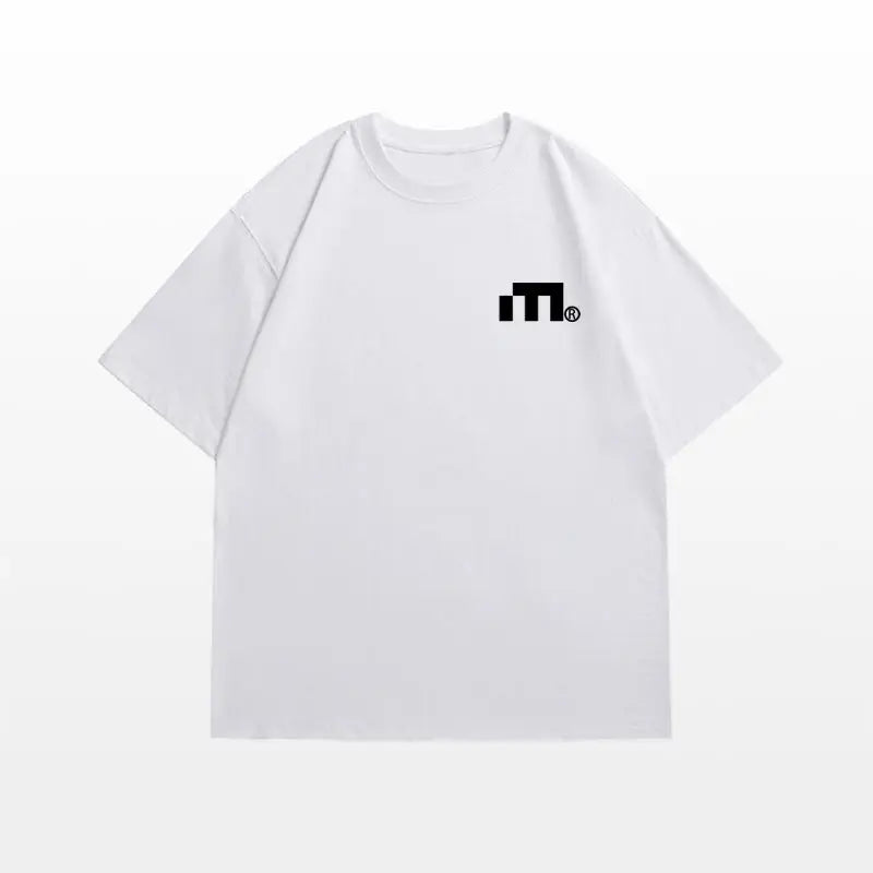 Skatercore Chrome print – Hip Hop Street Personality Letter Print Round Neck Short