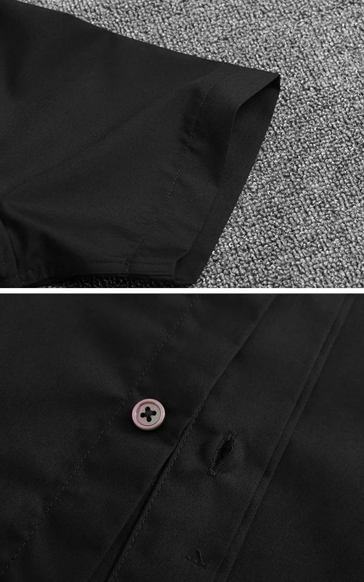 New 2022 Luxury Men Classic Embroidered stars comfortable Fashion Cotton Casual Shirts Shirt High Quality Short Sleeves A116