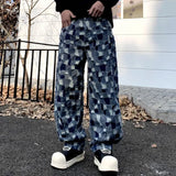 men distressed washed denim streetwear brand hip hop loose casual motorcycle cargo jeans pant cityboy y2k trousers unique cargo style 2454