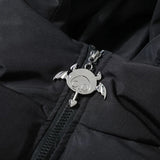 Devil Horn Hooded Jacket Parka with Bag 2023 Winter Streetwear Thick Warm Bubble Padded Coats Harajuku Casual Puffer Jackets