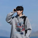 Colorful oversized hoodie with nostalgic Y2K aesthetic