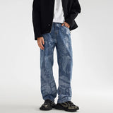 designer human printed denim jeans mens new casual zipper straight hip hop jeans streetwear baggy pants joggers graphic jeans casual joggers