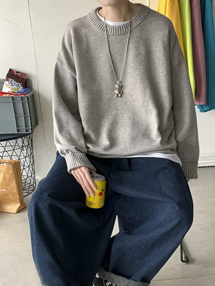minimalist knit hoodie, photo-ready knit, unisex oversized techwear hoodie for men street style