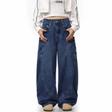 men women streetwear fashion vintage loose casual wide leg denim cargo baggy jeans pants cityboy harem trousers unique cargo style 1391