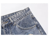 destroyed ripped jeans straight jean pants men biker jeans fashion zipper streetwear trousers hip hop pants joggers baggy jeans unique joggers style 3181
