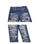 retro washed 3d printed fake distressed jeans hip hop denim pants streetwear jean pants mens harajuku cotton trousers joggers unique joggers style 3888