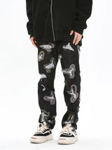 harajuku destroy ripped holes denim jeans mens zipper jeans hip hop fashion streetwear new casual straight joggers jean pants unique joggers style 3600