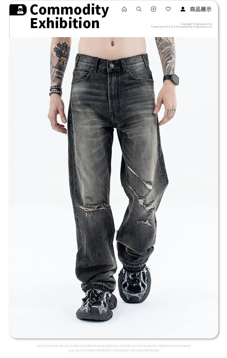 Destroy straight jeans