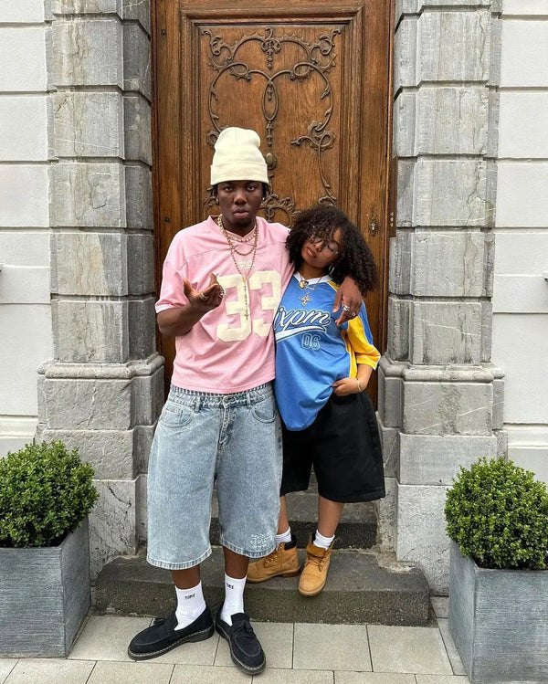 Vaporwave Broken heart – Harajuku Hip Hop Trendy Couple Large Letter Retro Printed Sh