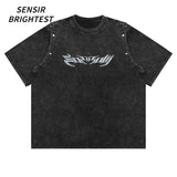 Skatercore Aesthetic piece – Summer Removable Sleeve Dressed Short Sleeve Knitted Wash Dr