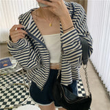 Autumn And Winter New Korean Style Ins Casual Sports Style Striped Hoo