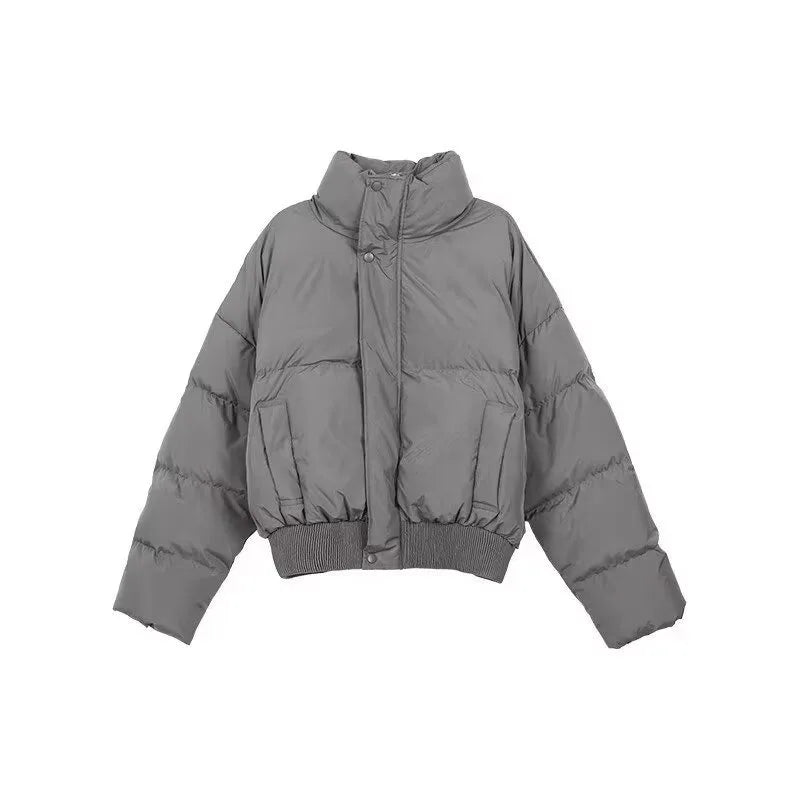 Simplicity Stand Collar Mens Parkas Heavy Winter Thicken Casual Short Cotton Jacket Warm Fashion Coats Male Streetwear New