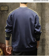 2025 Spring Letter Print New In Sweatshirt Mens Patchwork Long Sleeve