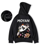 Wicked Panda Funny Graphic Print Men Pullover Hoodies 2025 Autumn Japanese