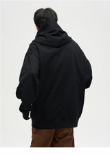 Autumn Ninja Streetwear Turtleneck Hoodies For Men Letter Embroidered Hip Hop Fashion Sweatshirts Y2K Vintage Fleece