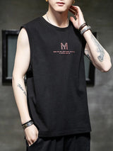 Glitchcore Tribal flames – Summer Mens Workout Gym Tank Tops Casual Sleeveless