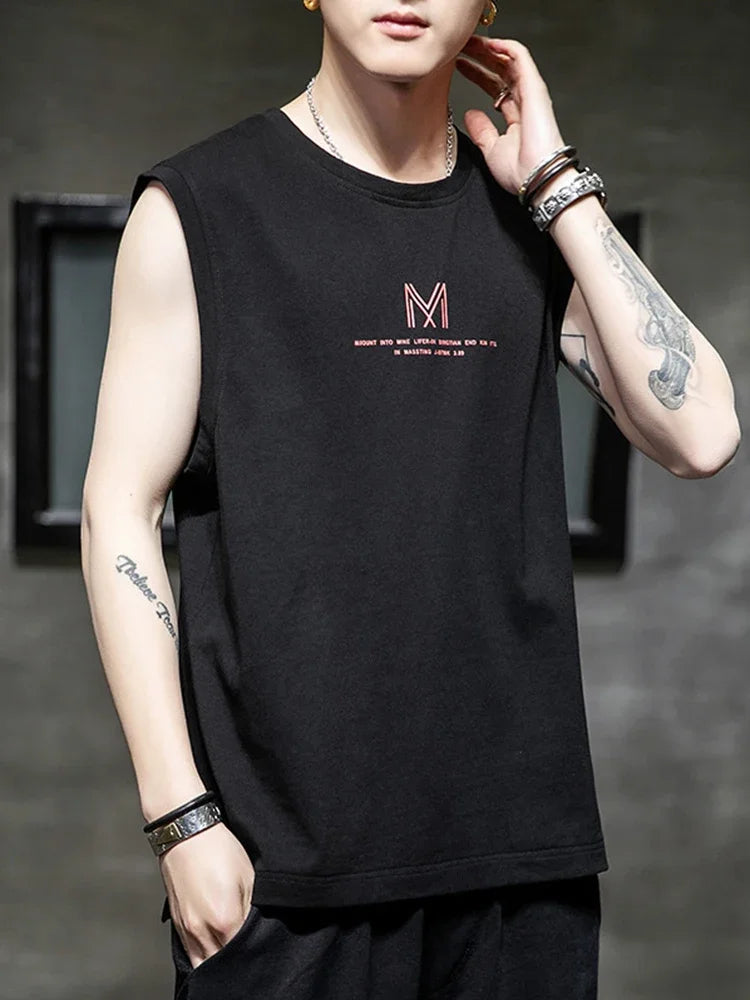 Glitchcore Tribal flames – Summer Mens Workout Gym Tank Tops Casual Sleeveless