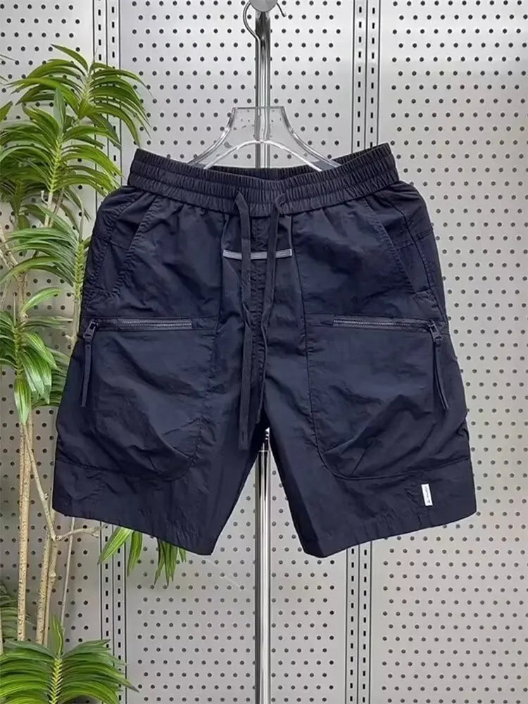 cargo shorts mens summer thin loose multi pockets fifth pants quick dry shorts male 2024 summer men bermuda shorts korean fashi unique cargo style 1525