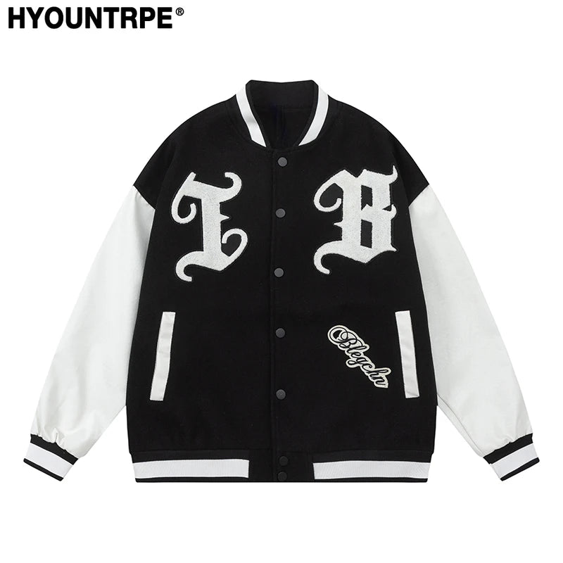 mens embroidery baseball jackets and coats casual single button patchwork hip hop streetwear warm bomber jacket outerwear bla - variant style efc84b for streetwear fashion