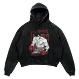 2024 Men Spring Hoodie Retro Japanese Anime Graphic Hoodies Boxer Hip