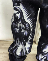 harajuku retro jeans religion watermark loose slouchy jeans men women y2k gothic skateboard pants streetwear hip hop jeans urban skinny jeans