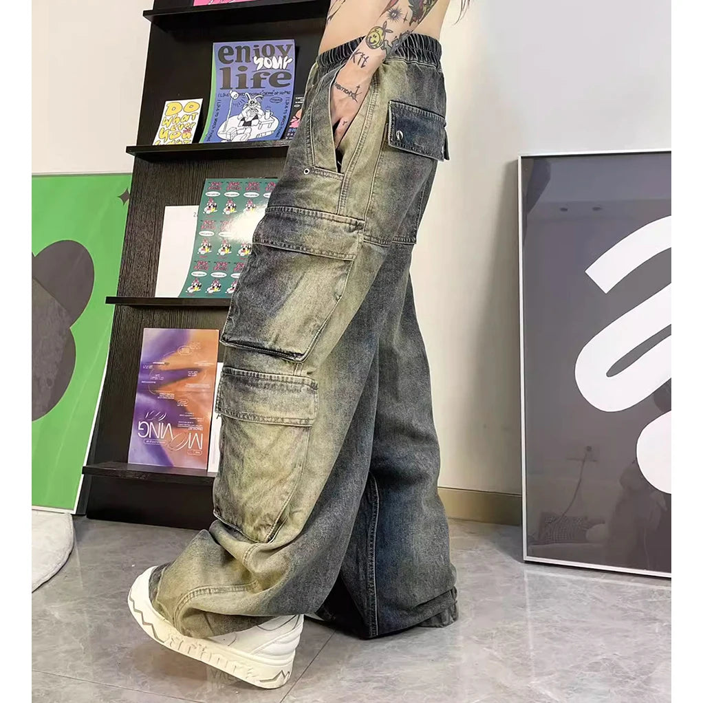 baggy jeans side pocket loose denim pants men luxury designer fashion harajuku streetwear baggy jeans trousers urban skinny jeans