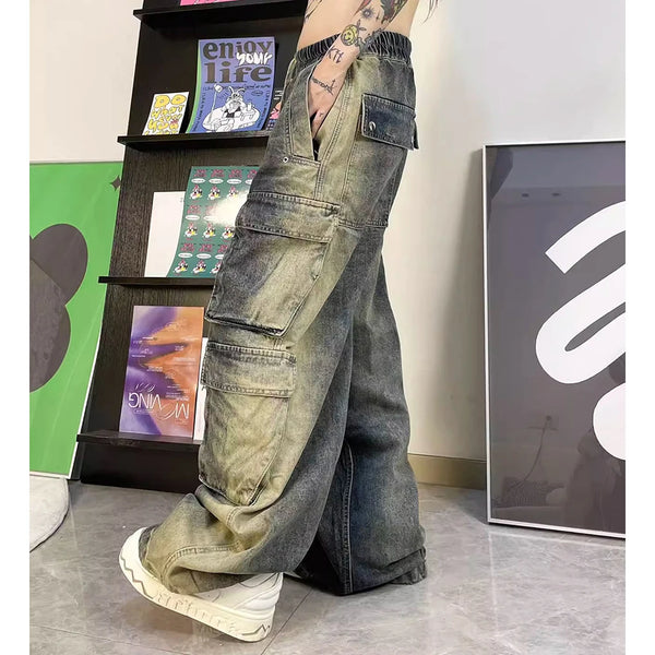 baggy jeans side pocket loose denim pants men luxury designer fashion harajuku streetwear baggy jeans trousers urban skinny jeans