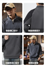 Men Autumn Winter 500G Double Sided Velvet American Retro Fashion Stre