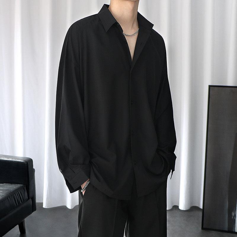 2023 Spring New Light Luxury Fashion Shirt Men Korean Version Long-sleeved Loose Casual Men Clothing Boutique Clothing