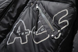 Men Hooded Down Jacket Winter Casual Letter Printed Parkas Streetwear Warm Black Zipper Jackets Harajuku Fashion Duck Down Coats