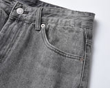 distreesed frayed painted casual baggy jeans for men ripped streetwear washed gray denim trousers oversized unisex hole cargos military streetwear pants