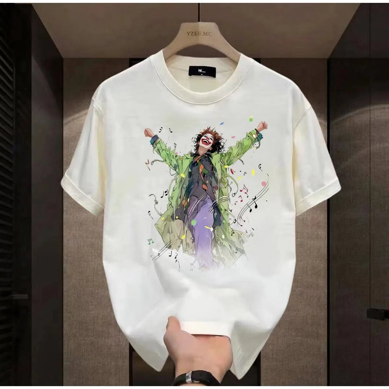 Y2k Crying angel – Summer Mens Cotton T Shirt American Oversized Loose White Pr