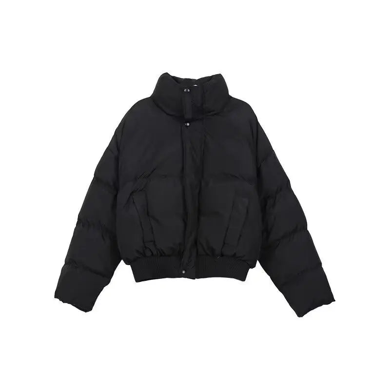 Simplicity Stand Collar Mens Parkas Heavy Winter Thicken Casual Short Cotton Jacket Warm Fashion Coats Male Streetwear New
