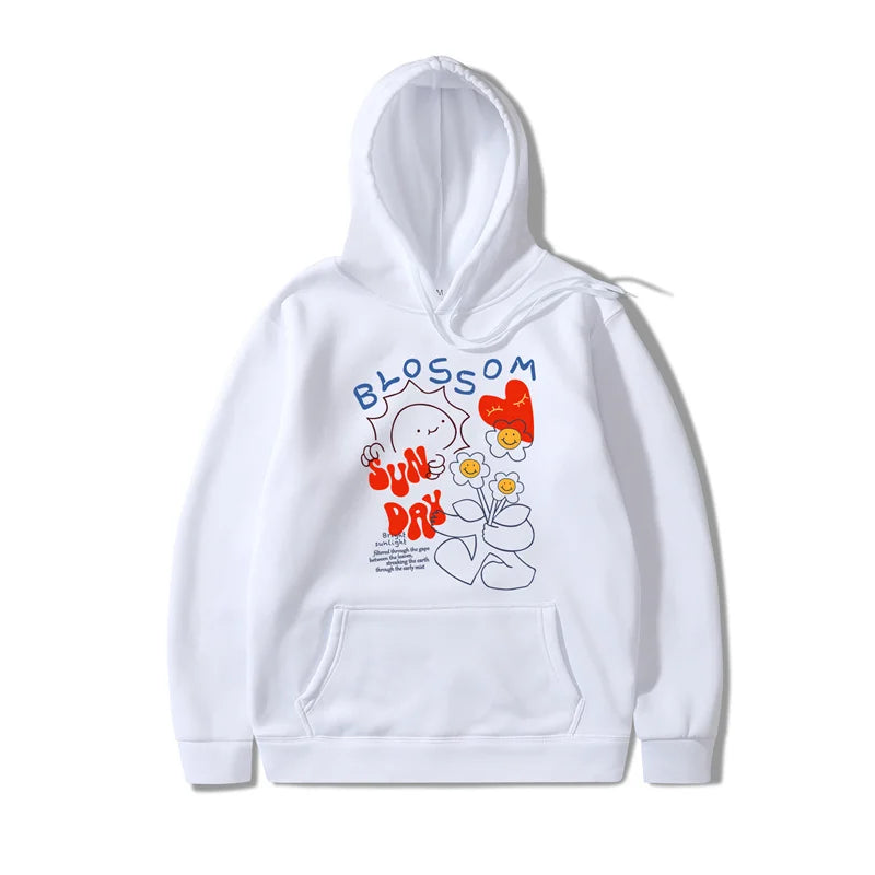 2022 Blossom Print Mens Hoodie Fashion Winter Autumn Mens Womens Cotto