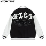 mens embroidery baseball jackets and coats casual single button patchwork hip hop streetwear warm bomber jacket outerwear bla - variant style f32ae0 for streetwear fashion